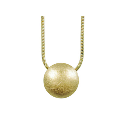 Goldanhänger mattiert mit Goldkette