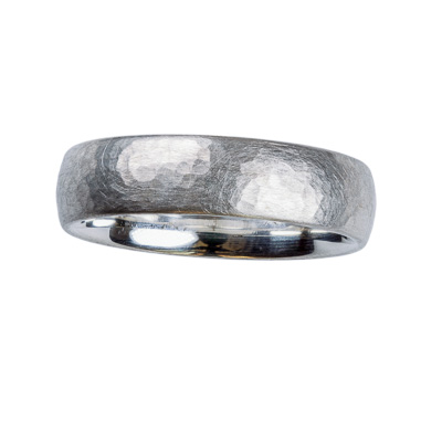 Trauring Silber strukturiert