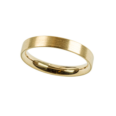 Trauring Gelbgold mattiert