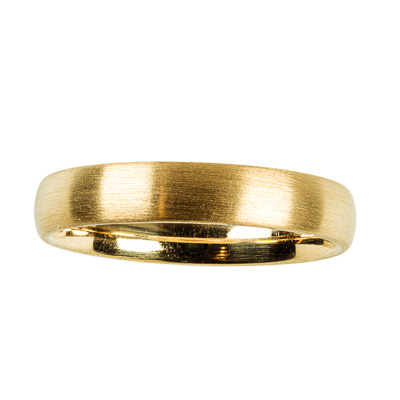 Trauring Gelbgold mattiert
