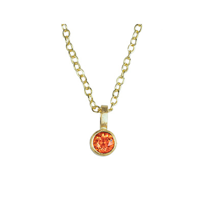 Goldanhänger mit Feueropal mit Goldkette