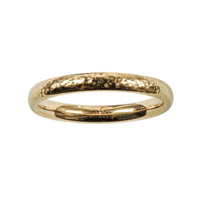 Trauring Gelbgold mit Hammerschlag
