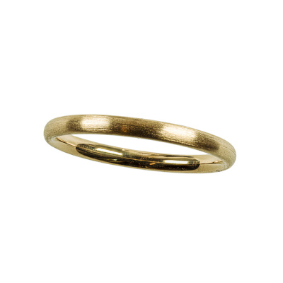 Trauring Gelbgold mattiert