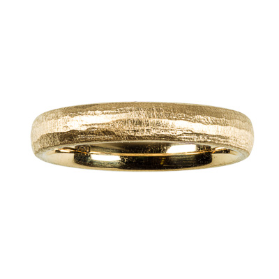 Trauring Gelbgold strukturiert