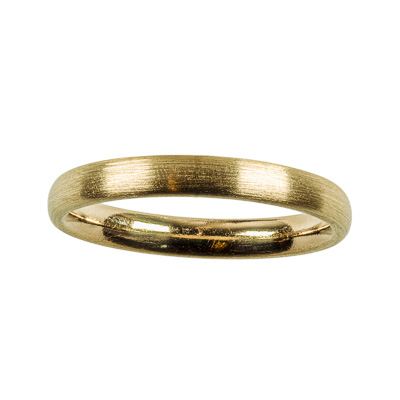 Trauring Gelbgold mattiert