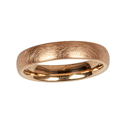 Trauring Rotgold mattiert