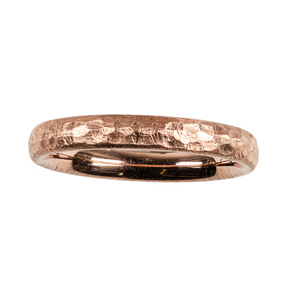 Trauring Rotgold strukturiert