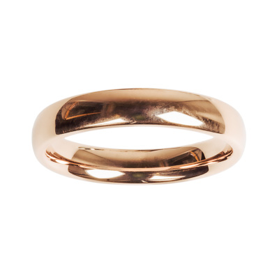 Trauring Rotgold poliert